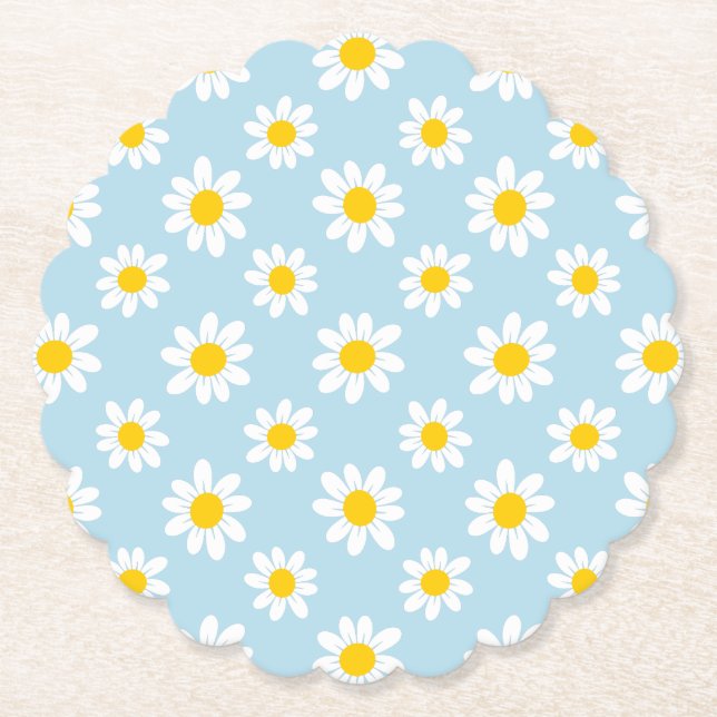 Dessous-de-verre En Papier Fleurs marguerites (Devant)