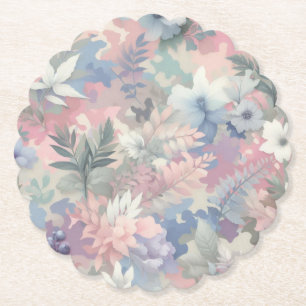 Dessous-de-verre En Papier Fleurs/Tropical printemps/Pâques pastel