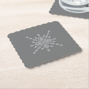 Dessous-de-verre En Papier Flocon de Neige Cristallisé