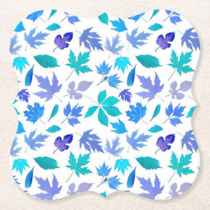 Dessous-de-verre En Papier Floral Blue Flowers Design Motif-36566