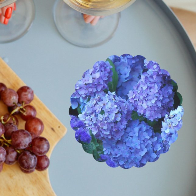Dessous-de-verre En Papier Floral d'Hydrangée Bleue (In Situ Wedding)