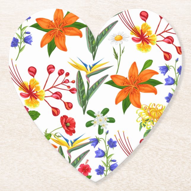 Dessous-de-verre En Papier Floral sauvage (Devant)