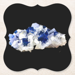 Dessous-de-verre En Papier Fluorite Bleue Radiante Clarté de Cristal Focalisa