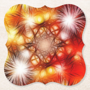Dessous-de-verre En Papier Fond d'étoiles de feux d'artifice abstraits