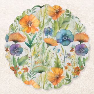 Dessous-de-verre En Papier French Country Decor Watercolor Wildflowers