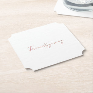 Dessous-de-verre En Papier Friendsgiving Fall Cinnamon Text Thanksgiving