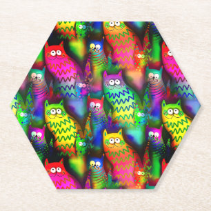 Dessous-de-verre En Papier Funny Cats Motif-54578