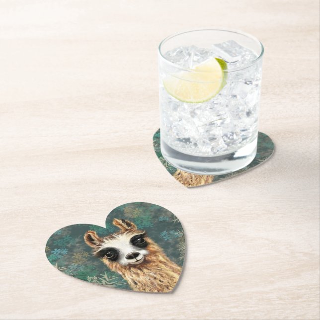 Dessous-de-verre En Papier Funny Dessous de verre papier Alpaca (En situation)