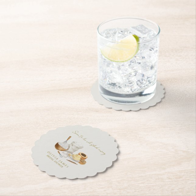 Dessous-de-verre En Papier Futur shower de mariage (En situation)