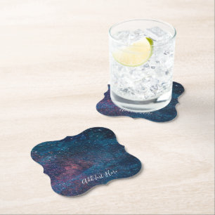 Dessous-de-verre En Papier Galaxy frôle le bleu