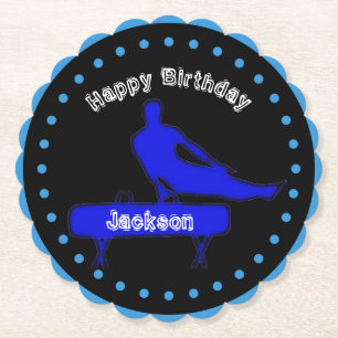 Dessous-de-verre En Papier Garçons Gymnastique fête d'anniversaire