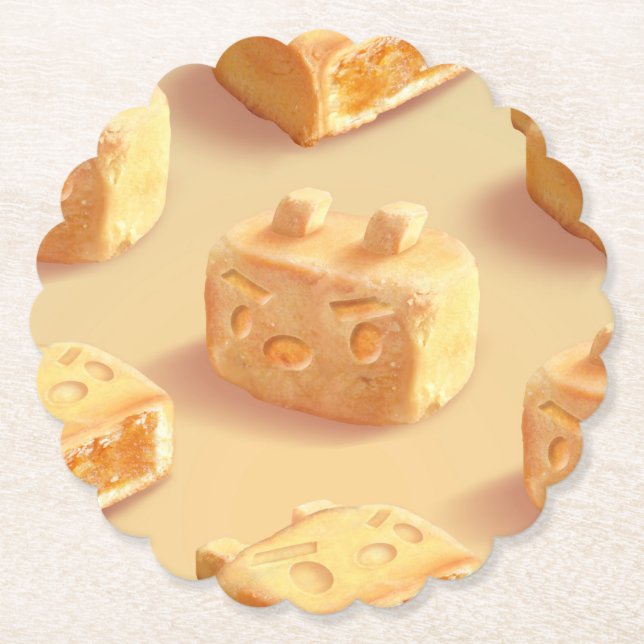 Dessous-de-verre En Papier Gâteau à l'ananas (Devant)