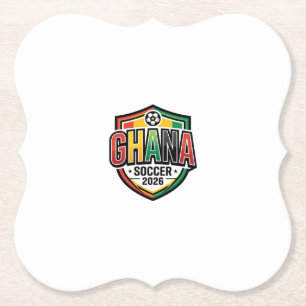 Dessous-de-verre En Papier Ghana Football 2026 Football Gras Pays Typographie
