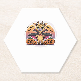 Dessous-de-verre En Papier Girafe de vampire mignon Halloween � Animaux effra
