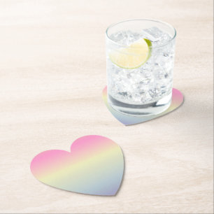 Dessous-de-verre En Papier girly chic unicorn rose violet pastel arc-en-ciel