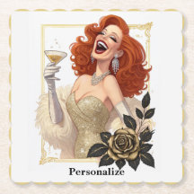 Glam Luxe Party Glamour Diva in Gold Personalize