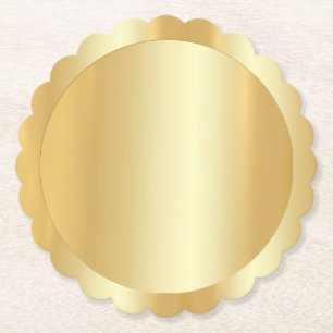 Dessous-de-verre En Papier Glamor Gold look tendance moderne élégant Blank