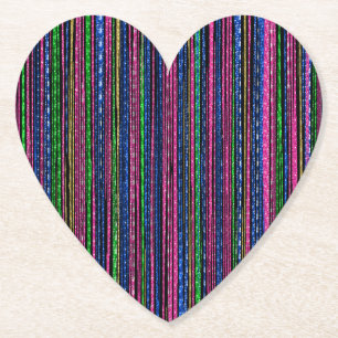 Dessous-de-verre En Papier Glitz et Glam Sparkly Stripes