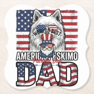 Dessous-de-verre En Papier Gnome Papa Patriotique Design de T-Shirt Vectoriel