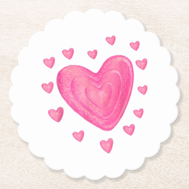 Dessous-de-verre En Papier Gosses de Heart (Devant)