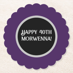 Dessous-de-verre En Papier Goth foncé violet clair