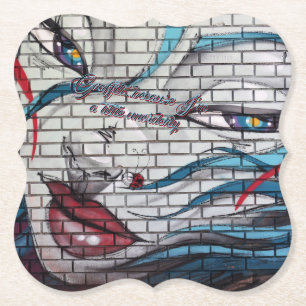 Dessous-de-verre En Papier Graffiti pour filles asiatiques