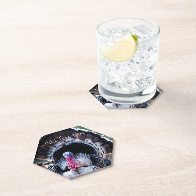 Dessous-de-verre En Papier Grande fête de Thanksgiving Turquie (En situation)