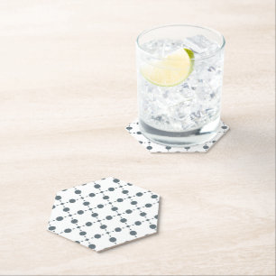Dessous-de-verre En Papier Gray Polka Dots, Polka Dot Pattern, Dots