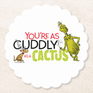 Dessous-de-verre En Papier Grinch   Vous êtes aussi câlin qu'une citation de 