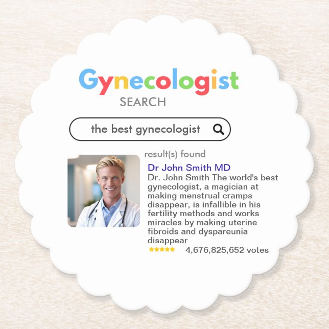 Dessous-de-verre En Papier GYNECOLOGIST obstetrician doctor GOOGLE search (Devant)