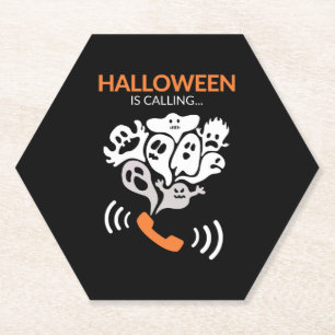 Dessous-de-verre En Papier Halloween appelle Drôle Halloween Boo Ghost