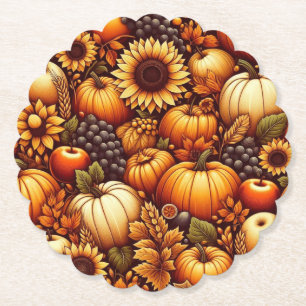 Dessous-de-verre En Papier Halloween/Automne/Automne/citrouille