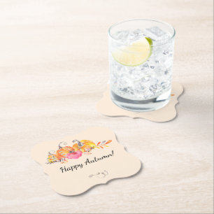 Dessous-de-verre En Papier Halloween Automne Automne Citrouilles aquarelle Pe