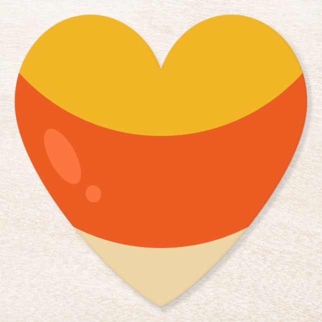 Dessous-de-verre En Papier Halloween Candy Corn (Devant)