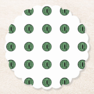Dessous-de-verre En Papier Halloween Green Polka Dot Eyes