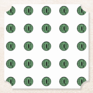 Dessous-de-verre En Papier Halloween Green Polka Dot Eyes