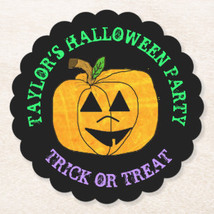 Dessous-de-verre En Papier Halloween Joyeux Halloween personnaliséesCastérabl