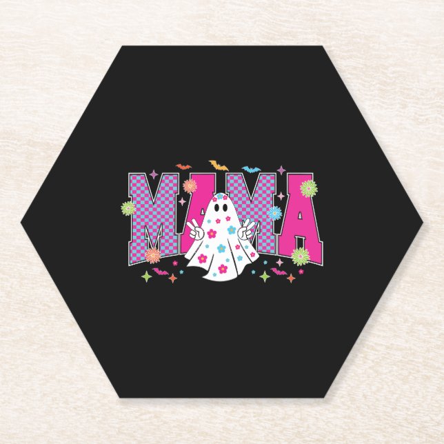 Dessous-de-verre En Papier Halloween Neon Mama Mini (Devant)