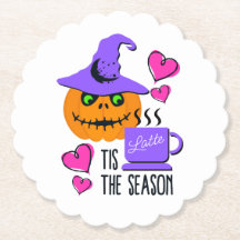 Halloween Pumpkin Spice Season Drink Coaster