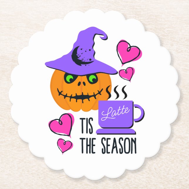 Dessous-de-verre En Papier Halloween Pumpkin Spice Season Drink Coaster (Devant)