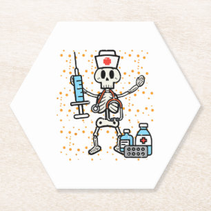 Dessous-de-verre En Papier Halloween Soins infirmiers orthopédiques Squelette