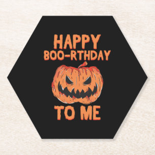 Dessous-de-verre En Papier Happy Boo-rthday Birthday To Me Spooky Halloween