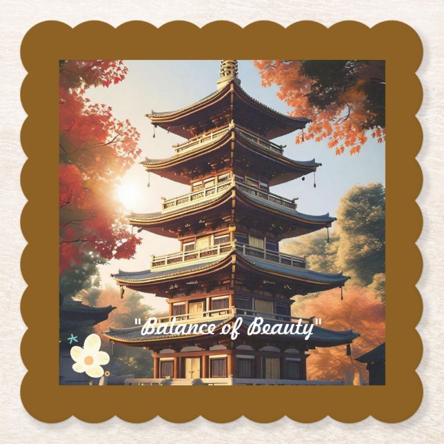 Dessous-de-verre En Papier "Harmonie japonaise" (Devant)