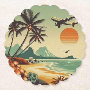 Dessous-de-verre En Papier Hawaï vintage/tropical