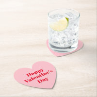 Heureuse Sainte-Valentin rose rouge typographie mo
