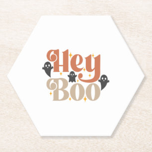 Dessous-de-verre En Papier Hey Boo Boho Halloween Hey Boo Ghost