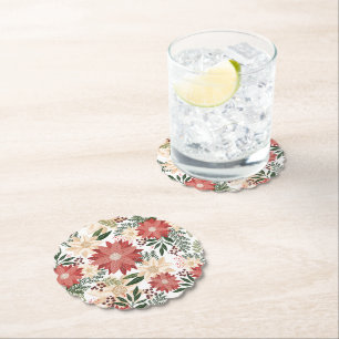 Dessous-de-verre En Papier hiver festif fête de noël