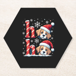 Dessous-de-verre En Papier Ho Ho Ho Grand Pyrenees Amoureux des Chiens Noël S