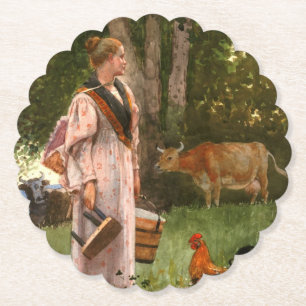 Dessous-de-verre En Papier Homère vintage Winslow The Milk Maid