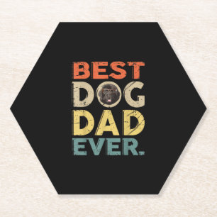 Dessous-de-verre En Papier Homme meilleur chien papa cadeaux d'une journée